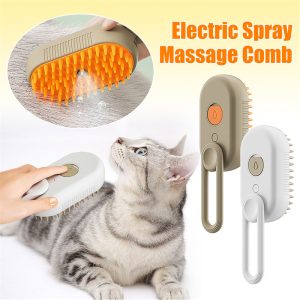 Katzen-Dampfbürste, dampfende Hundebürste, 3-in-1-Elektrospray, Katzenhaarbürsten für Massage, Haustierpflegekamm, Haarentfernungskämme, Haustierprodukte